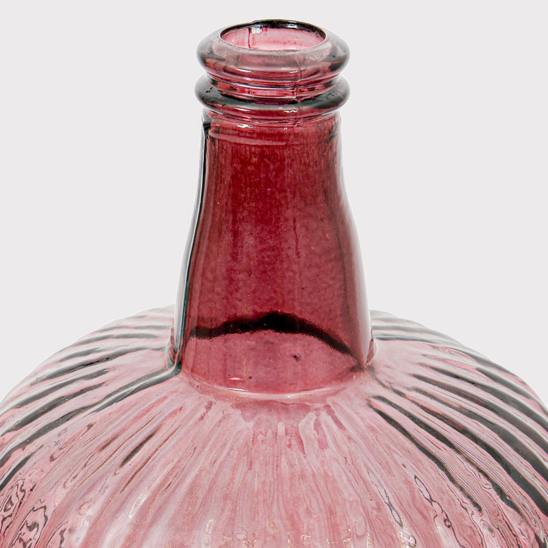 Vase Dame Jeanne 'Jutta' marron/rouge en verre recycle L'Incroyable